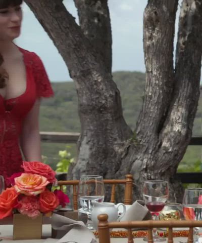 Boobs Dress Zooey Deschanel gif