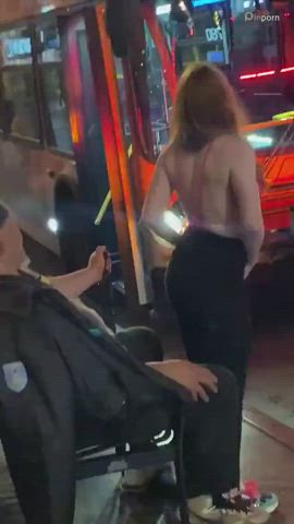 bus girls grinding lapdance outdoor public striptease teen twerking gif