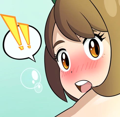 animation anime bathroom big ass cute hentai pussy rule34 surprise teen gif