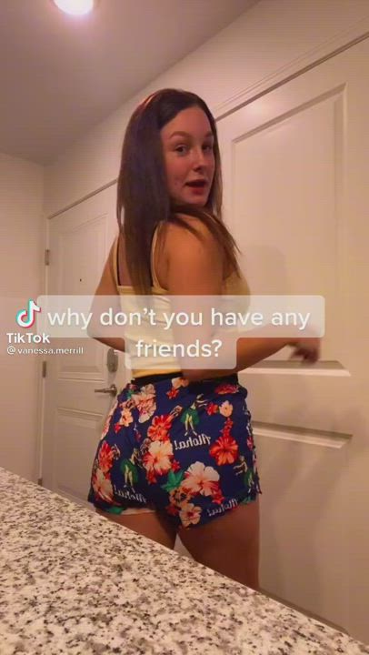 Big Ass TikTok White Girl gif