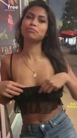 Public Teen Tits gif