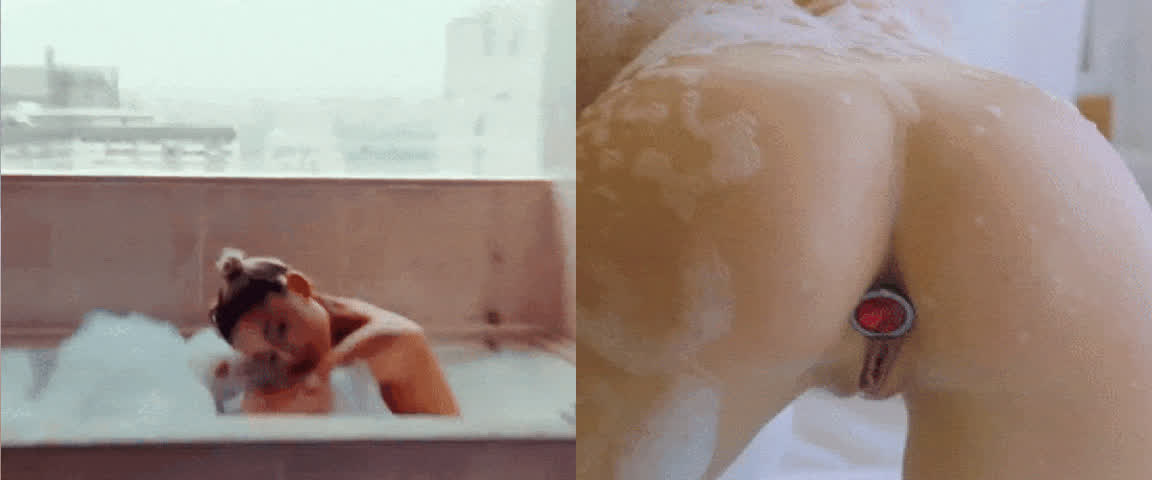 ariana grande butt plug wet gif