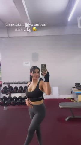 asian big tits gym gif