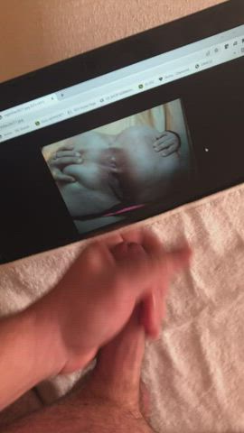 BBW Cumshot Tribute gif