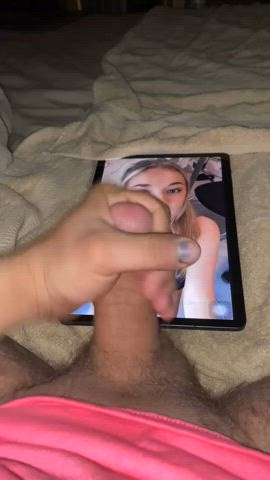 amateur big dick big tits blonde cumshot handjob tiktok r/tiktits gif