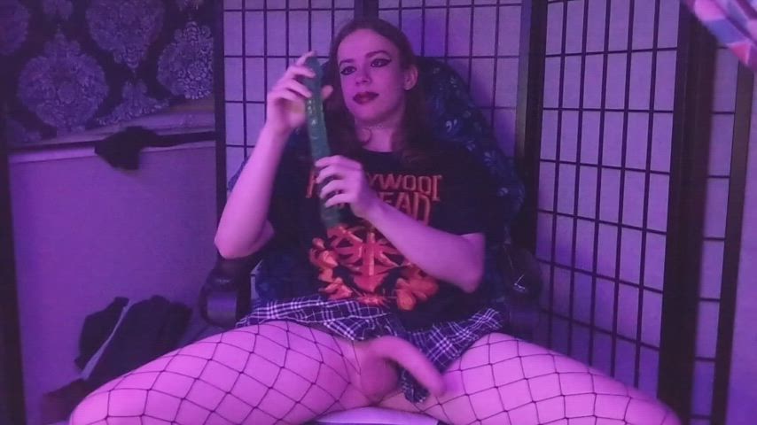 18 years old dildo double dildo femboy fishnet gif