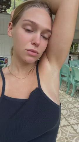 armpits blonde fetish gif