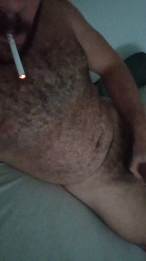 bear beard daddy hairy smoking gif