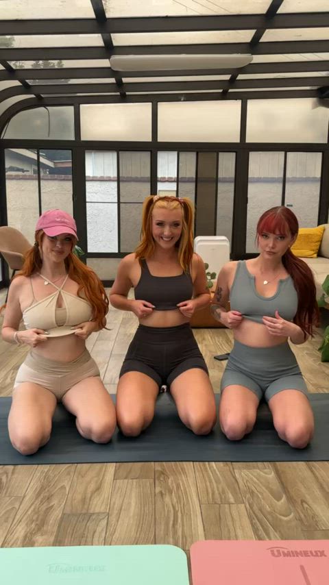 Three red heads that love yoga ;)