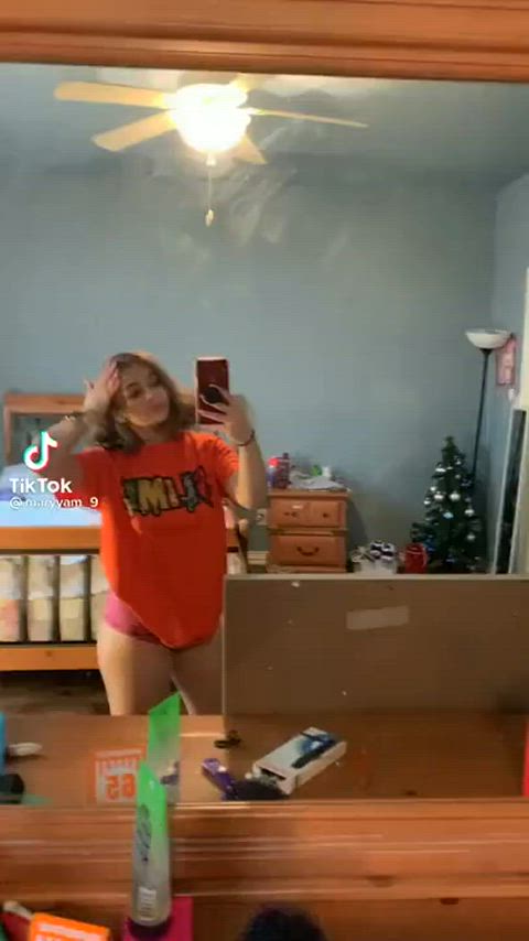 boobs cute dancing girls homemade pretty smile teasing teen tiktok gif