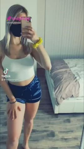 babe boobs busty mask onlyfans pretty sex tiktok tik-tok gif