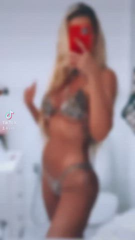 babe bikini blonde brazilian celebrity tanned gif