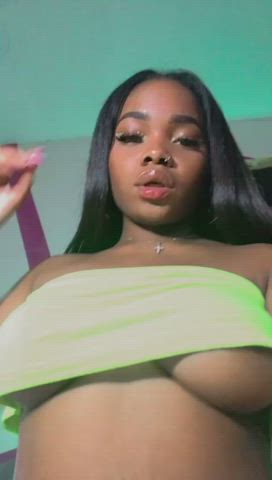 18 years old boobs ebony lips natural natural tits nipples teen tits gif