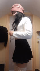 Chastity Crossdressing Cute Gay Sissy Skirt gif