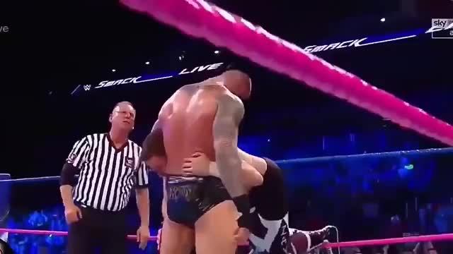 Randy Orton hits an awesome RKO on Sammy Zayn