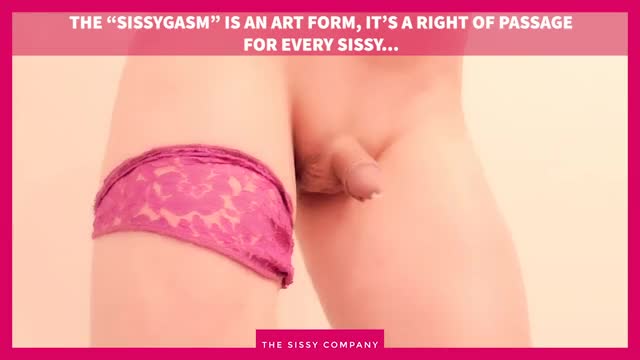 THE SISSYGASM IS AN ARTFORM