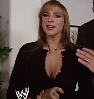 Stephanie with her Jugs on display