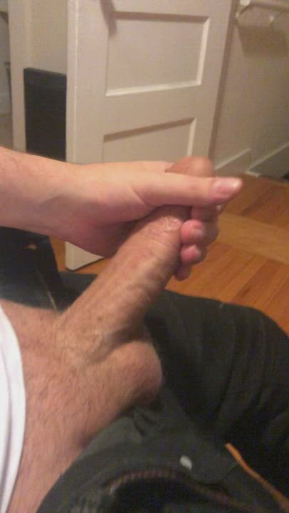 Big Dick Cumshot Male Masturbation gif