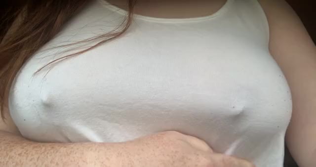 Pale girl, pale nipples