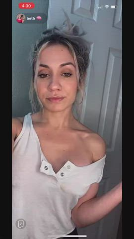 big tits nipple nipple piercing nipslip tiktok tits gif