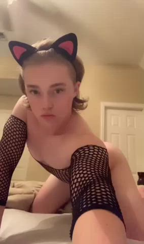 boy pussy catsuit femboy gif