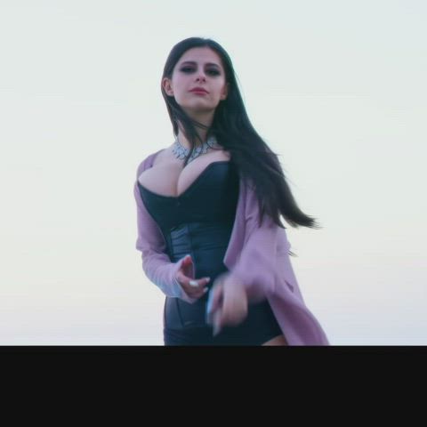 Big Tits Corset Slow Motion gif