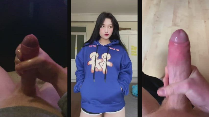 Asian Ass BWC Split Screen Porn TikTok gif