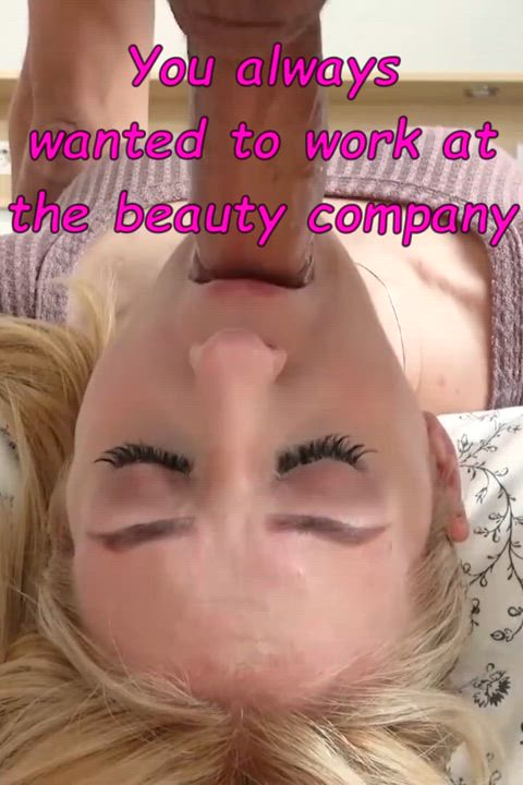 blonde blowjob bulge caption cute deepthroat face fuck sissy sissy slut sissycaption