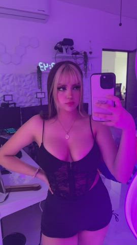 big tits boobs cleavage fake boobs latina gif