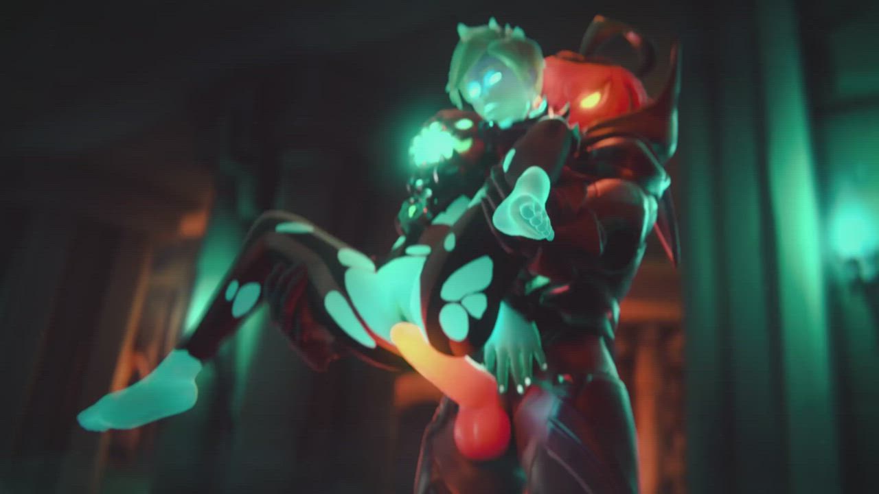 3D Animation Big Dick Creampie Overwatch Pussy Eating SFM gif
