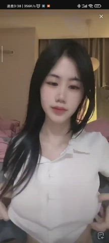 asian boobs tease teasing underboob gif