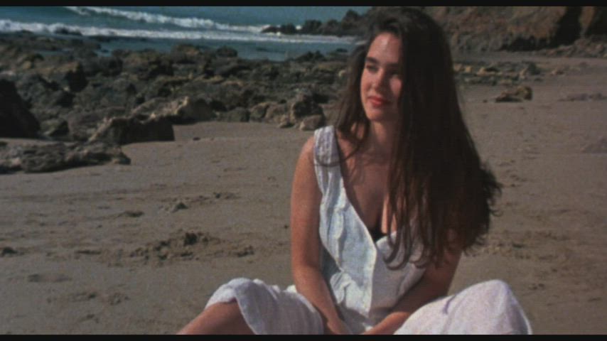 80s porn beach big tits celebrity jennifer connelly natural tits outdoor softcore