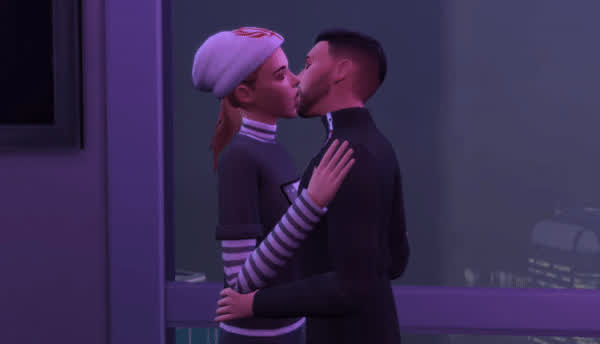 animation kissing sfw gif