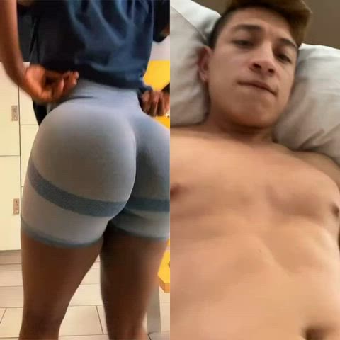 babecock big ass cumshot ebony hourglass latino nsfw spandex twerking gif