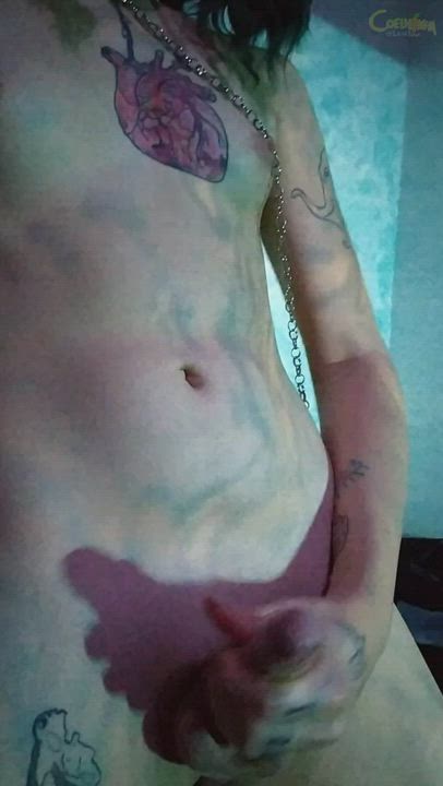 Natural Tits Tattoo Trans gif