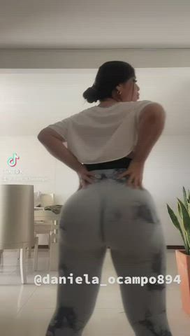big ass latina shaking tiktok twerking gif