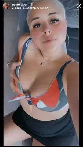 Latina Short Hair Squeezing gif