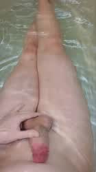 Cum Cumshot Femboy Masturbating Underwater gif