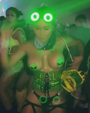 boobs dancing festival gif