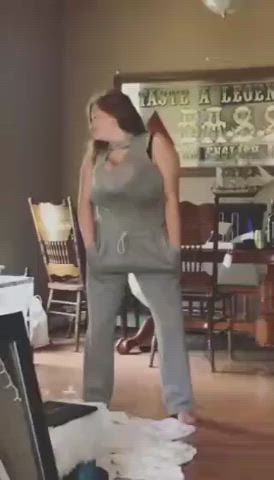 Busty Clothed Huge Tits gif