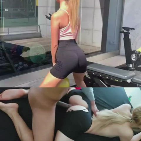 ass blonde portuguese gif