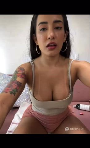 Big Ass Big Tits Colombian MILF Naked Tease gif