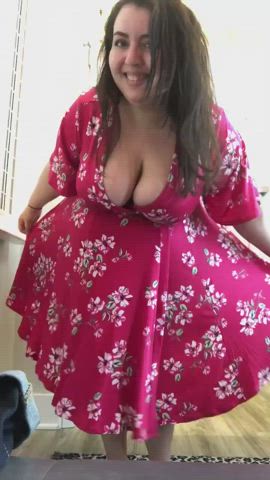 BBW Big Tits Dress gif