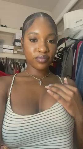 African American Ebony Nipples Tits gif