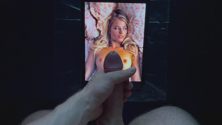 boobs celebrity cum on tits cumshot margot robbie petite small tits tits tribute