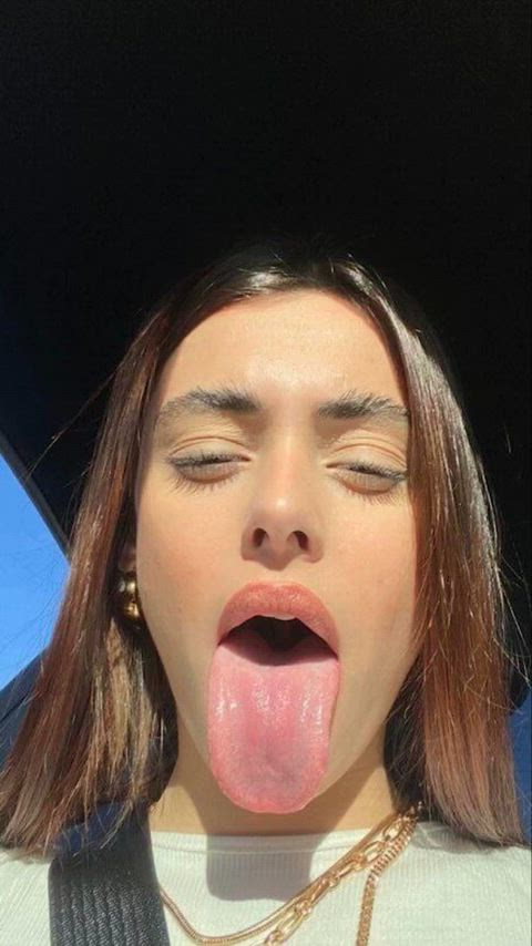 long tongue tongue tongue fetish gif