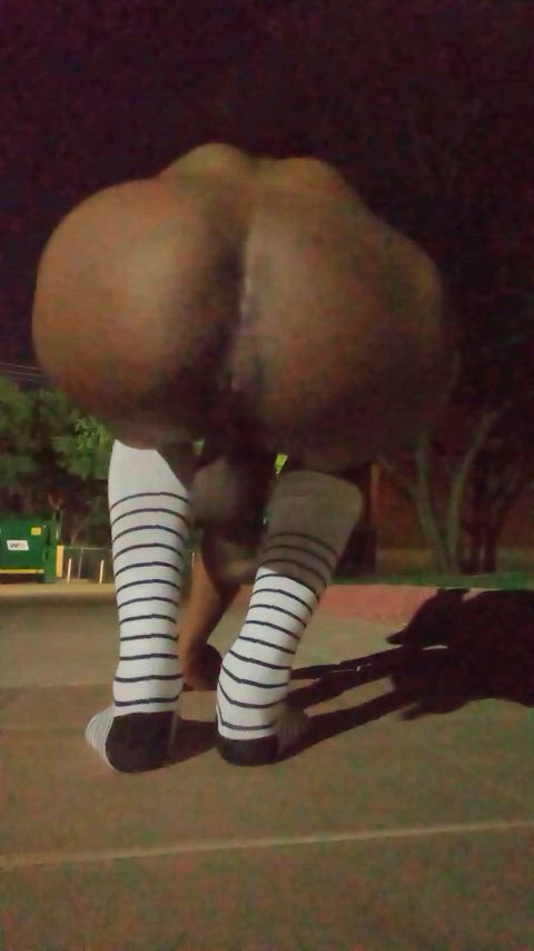 ass balls big dick booty bubble butt femboy nude outdoor thick trans gif