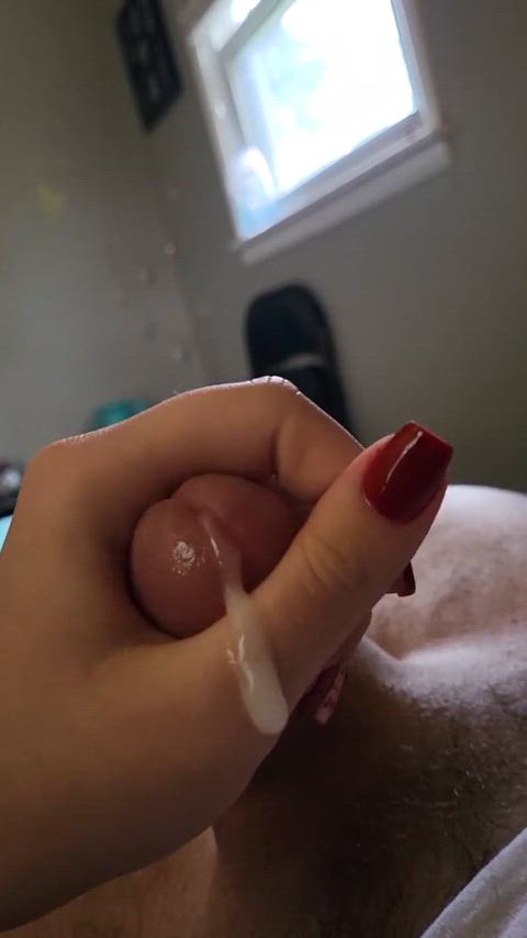 cumshot handjob nails ruined orgasm small cock gif