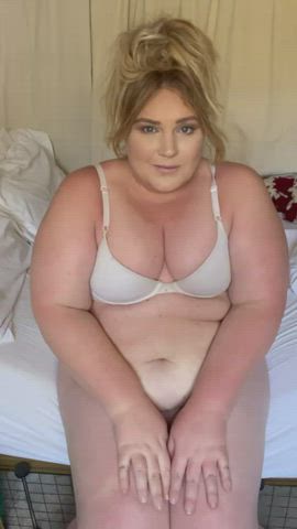 Amateur BBW Blonde Girl Dick T-Girl Thick Tits Trans Trans Woman gif