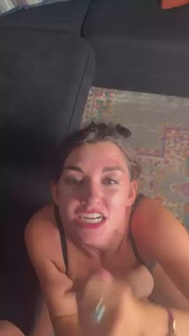 Cum Cumshot Facial Homemade gif